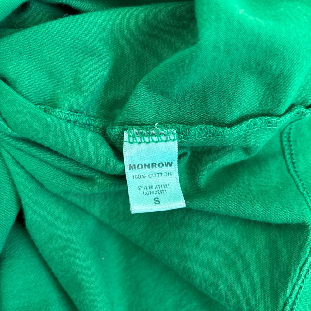 Monrow 50s Vintage Tee in Leaf Green Size S - Picture 4 of 6